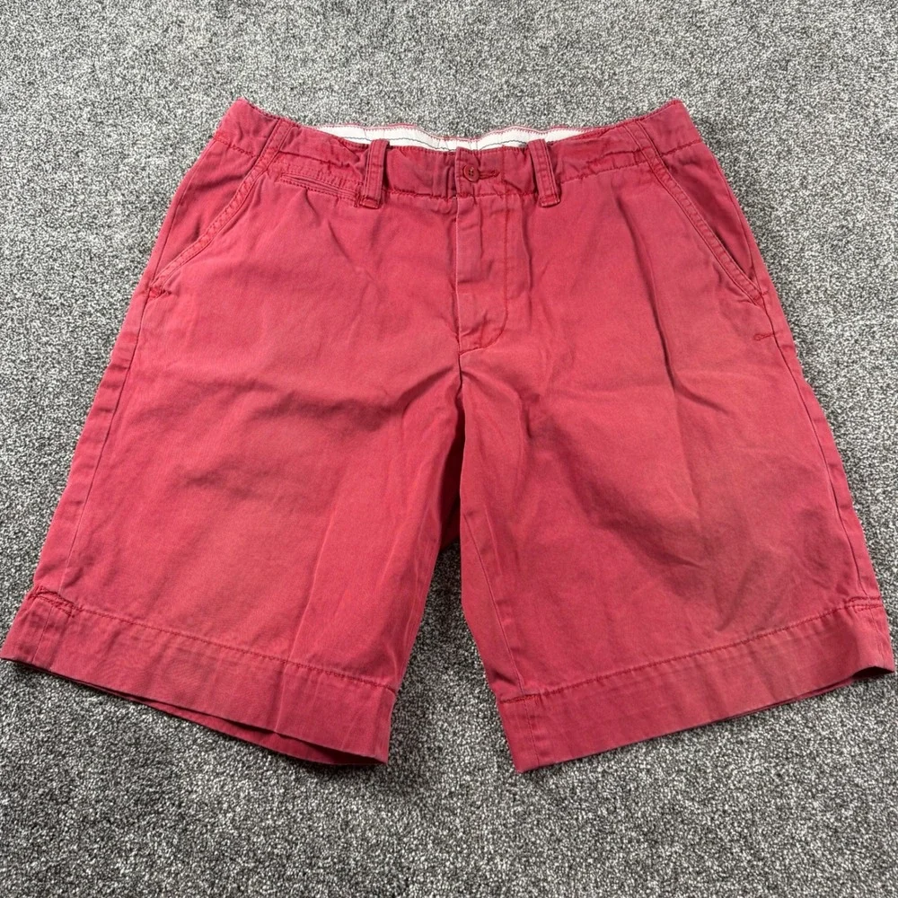 Polo Ralph Lauren Chino Shorts 34x10 Red Cotton Classic Fit Embroidered Pony